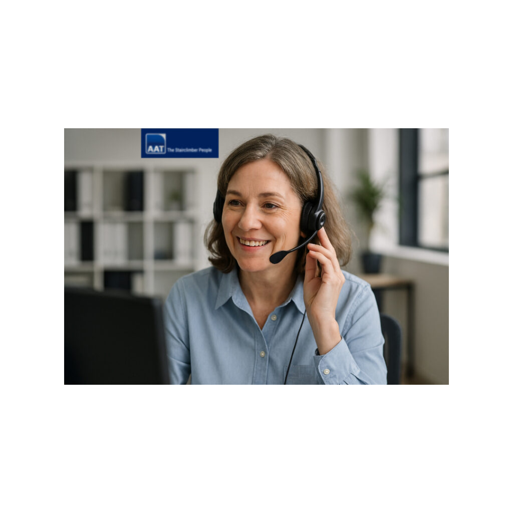 smiling woman talks on the phone
